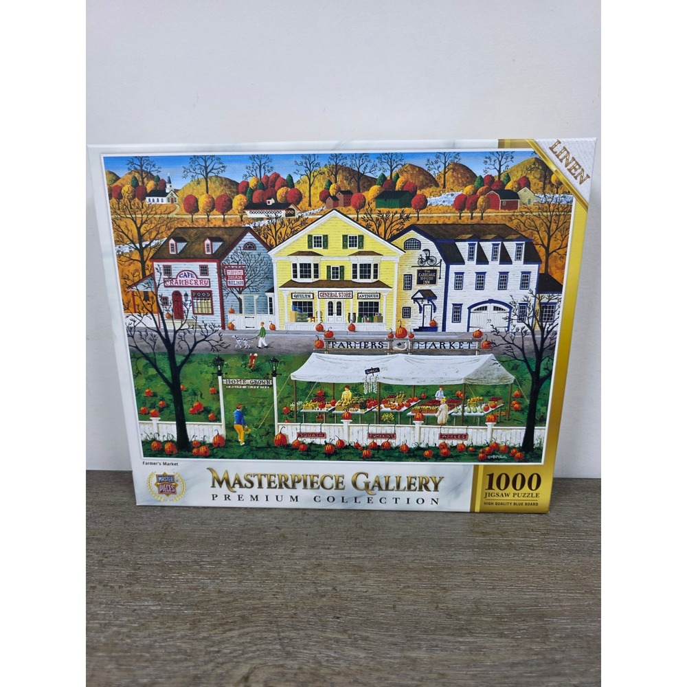 Farmer's Market - 1000 Piece Jigsaw Puzzle by Master Pieces Linen Style Pieces